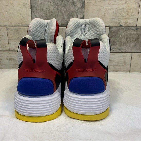 Ralph Lauren Polo Sport PS100 Mens High Top Shoes, Black Multicolor SIZE 12 - Picture 6 of 14